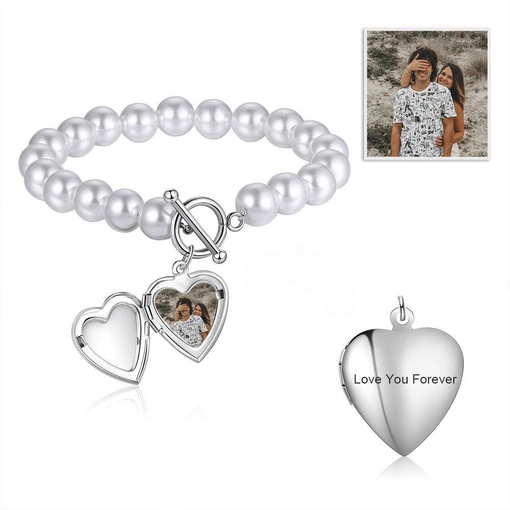 Rose Gold Vermeil Handwriting Memorial Bracelet With Large Heart Charm -  The Perfect Keepsake Gift